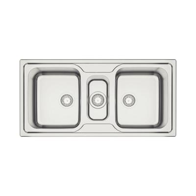 Cuba de Sobrepor Marea Deep Retangular Aço Inox Escovado Prata Tramontina 100CM 50CM