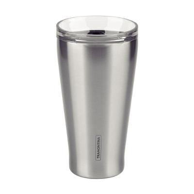 Copo Térmico Exata Aço Inox com Isolamento a Vácuo para Bebidas Inox Tramontina 550ML
