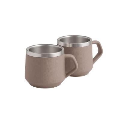 Kit Xícaras para Café Tramontina Aço Inox ABS Cinza 2 Peças 80ML
