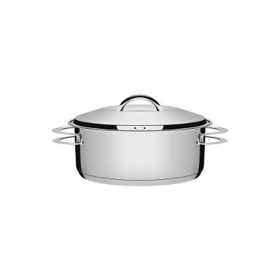 Caçarola Solar Rasa em Aço Inox Fundo Triplo 20CM 2,9L com Tampa Tramontina