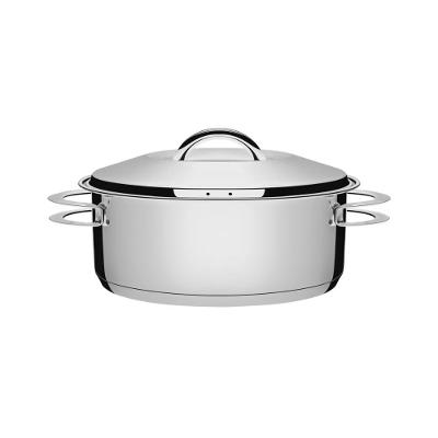Caçarola Solar Rasa Aço Inox Fundo Triplo 24CM 4,7L Tramontina