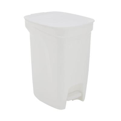 Lixeira Compact 10L Polipropileno com Pedal Branco Tramontina