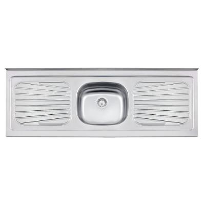Cuba de Apoio New Raggi 40 Retangular Aço Inox com Escorredor Tramontina 150x52CM