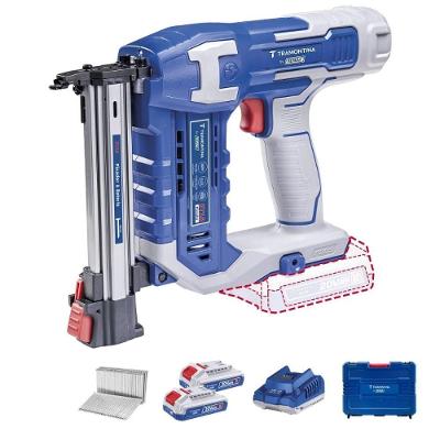 Pinador para Alvenaria Tramontina By Total 20V com 65 Pinos Azul 2 Baterias 20V