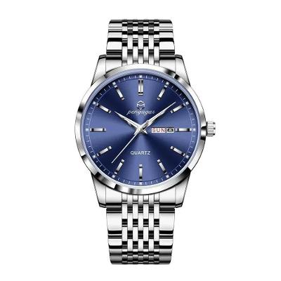 Relógio Masculino Relógio de Luxo para Homem Analógico em Aço Inox à Prova D'água Luminosa Cinza