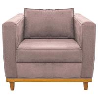 Kit Sofá 2 Lugares e Poltrona Europa Linho Rosê - 2