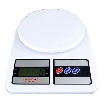 Balança de Alimentos Digital Até 10KG Alta Precisão para Cozinha Branco Aquilae