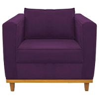 Kit Sofá 2 Lugares e 2 Poltronas Europa Suede Roxo - 2