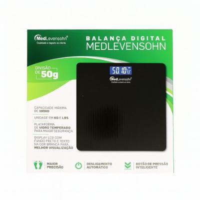 Balança Digital Medlevensohn TS-B548 com Sensor de Alta Tecnologia Precisão 100g 180KG Preto