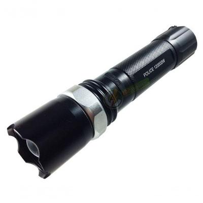 Lanterna Tática JY-980 LED Recarregável 390.000 Lumens com Sinalizador Preto JYX