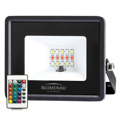Refletor LED 76207000 RGB 1400Lms com Controle IP65 Preto Blumenau Iluminação