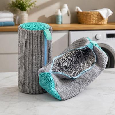 Bolsa Lava Tênis para Máquina de Lavar Poliéster Proteção Contra Atritos Limpeza de Calçados Azul