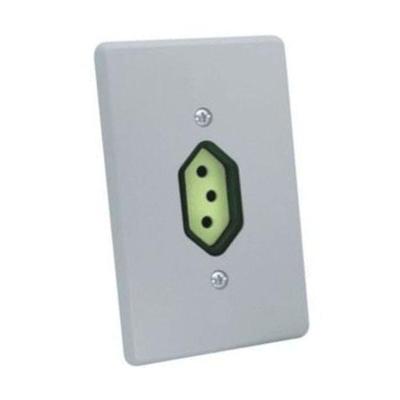 Conjunto com Tomada 2P+T 1801.176 20A 250V com Placa Cinza e Parafusos Prata Radial