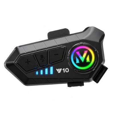 Headset Bluetooth para Capacete Outras Marcas Intercom V10 com Conexão sem Fio e LED RGB USB-C