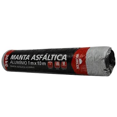 Manta Asfáltica Aluminizada 3mm Impermeabilização Isolamento Térmico Prata Worker 100CM