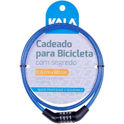 Cadeado para Bicicleta com Segredo Alta Resistência Inox Kala 80CM