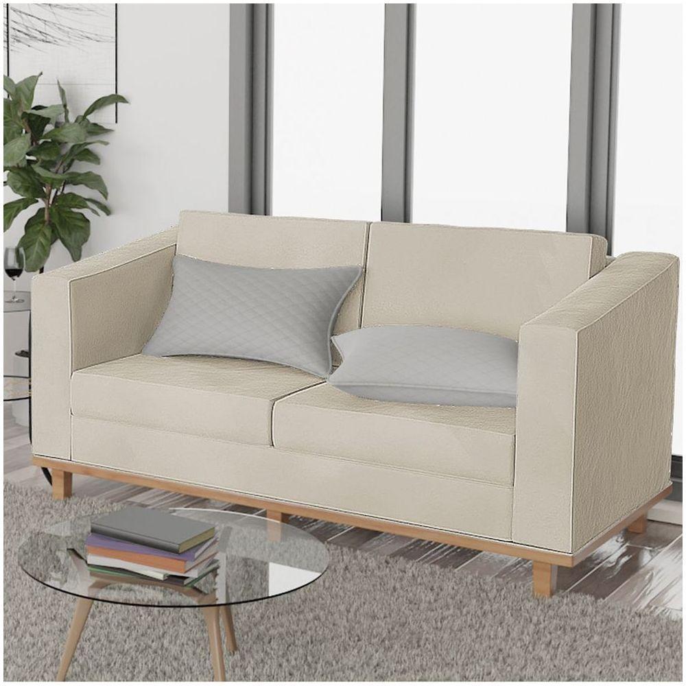 Kit Sofá 2 Lugares e 2 Poltronas Europa Suede Bege - 6