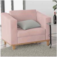 Kit Sofá 2 Lugares e 2 Poltronas Europa Linho Rosê - 5