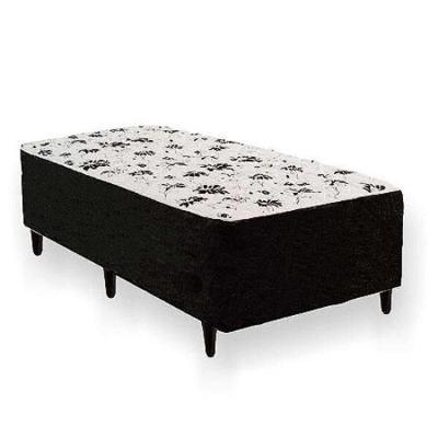 Cama Box Conjugada Cama Conjugado Ortopédica Espuma Poliéster Preto 88x188CM