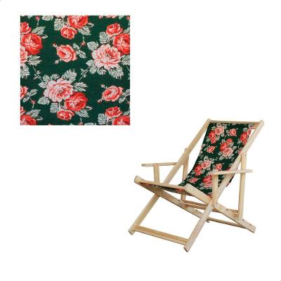 Tecido para Cadeira Espreguiçadeira Preguiçosa Verde Floral Hidro Repelente