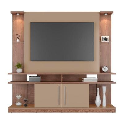 Home Estante York com LED 2 Portas 3 Prateleiras MDP 180CM Fendi Bechara Móveis