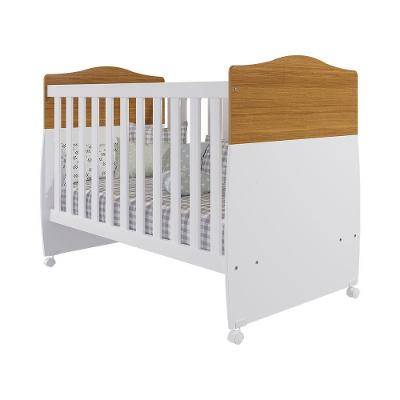 Berço Multifuncional 2 em 1 Conforto MDF com Rodízios Branco Loja Doce Lar