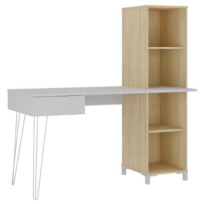 Mesa Escrivaninha Fusion Moderno 1 Gaveta MDP 138CM Café Artany