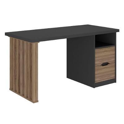Escrivaninha Florence Moderno 2 Gavetas MDP 142CM Preto Artany