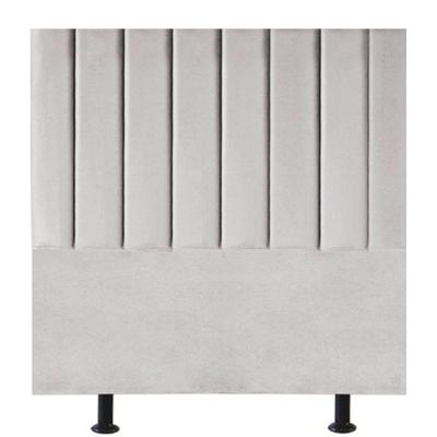 Cabeceira Estofada Cama Box Solteiro 90 Cm Taís Linho cinza Claro