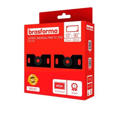 Suporte Fixo Brasforma SBRU951 para TV Até 90 Polegadas Preto