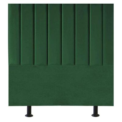 Cabeceira Estofada Cama Box Solteiro 90 Cm Marina Suede verde