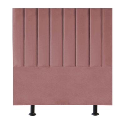 Cabeceira Estofada Cama Box Casal 140 Cm Paolla Veludo rosê