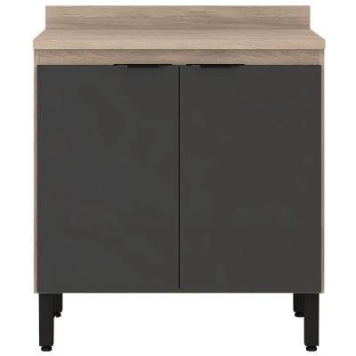 Balcão Multiuso Irene 2 Portas MDF-MDP 80CM Grafite Demóbile