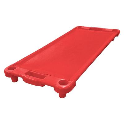 Cama Infantil Solteirão com Grade de Proteção Empilhavel Estrutura em Aço Vermelho 60kg