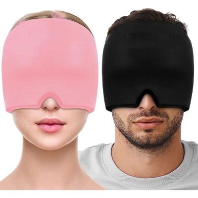 Touca Terapêutica OEM Modelo 180 para Enxaqueca com Terapia Quente e Fria 2Pcs Preto e Rosa