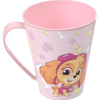 Caneca 17948 Patrulha Canina em Plástico para Crianças Rosa 360ML Plasútil