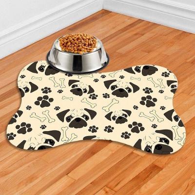 Tapete para Comedouro Pet OEM Pet 10003 para Cães e Gatos Ossinho 38x25cm 1 Unidade