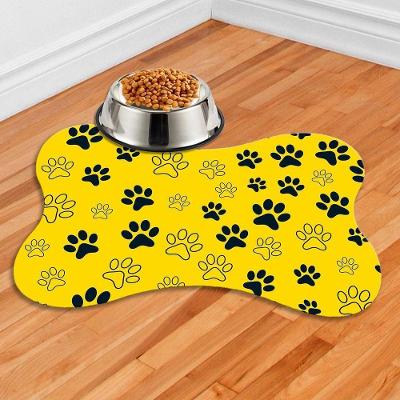 Tapete para Comedouro Pet OEM Pet-10004 para Cães e Gatos Ossinho 38X25 1 Unidade