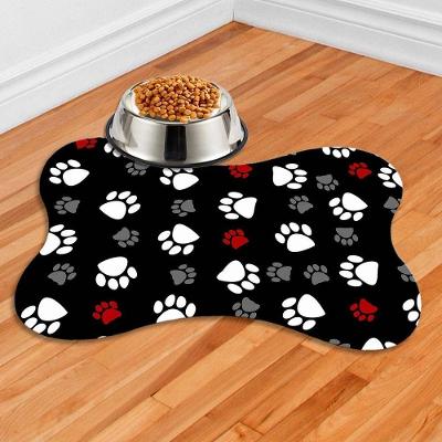 Tapete para Comedouro Pet OEM pet-10002 Antiderrapante em Ossinho 38X25