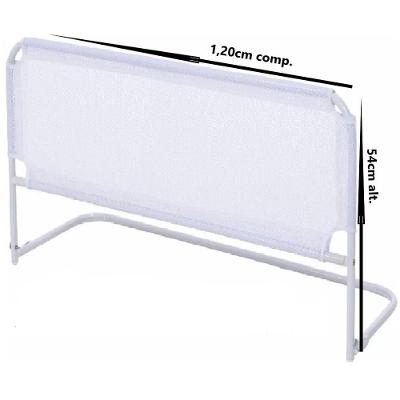 Grade de Cama Infantil e Casal com Tela de Segurança Dobrável Aço Branco OEM