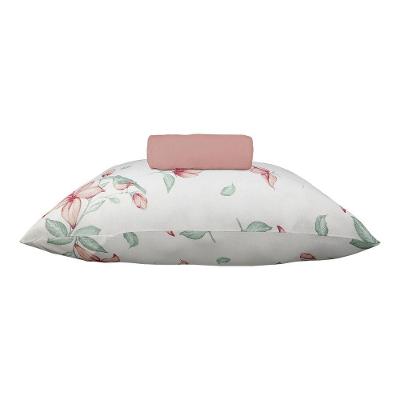 Jogo de Cama Kazzavip Solteiro 70% Algodão e 30% Poliéster Mendonza 2 Peças Rosa Doce Vida
