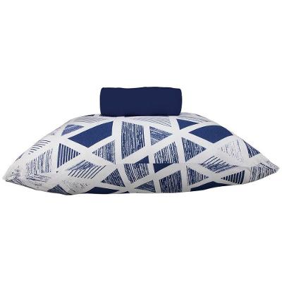 Jogo de Cama Kazzavip Solteiro Malha Mista 70% Algodão e 30% Poliéster Azul Profundo Doce Vida