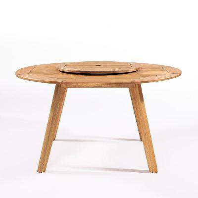 Mesa de Jantar Tambaú 6 Lugares Redonda com Tampo Giratório MDF 140CM Castanho