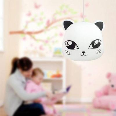 Luminária Gatinha Pendente Luz Difusa Iluminação Baixa Design Decorativo Bivolt