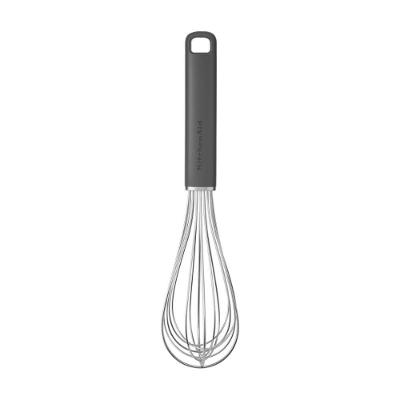 Fouet Batedor de Ovos Profissional Plástico ABS e Aço Inox Cinza Kitchenaid 7CM