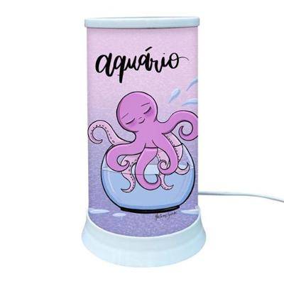 Luminária de Mesa Signo Aquário com Iluminação Mística Bivolt 24.5CM