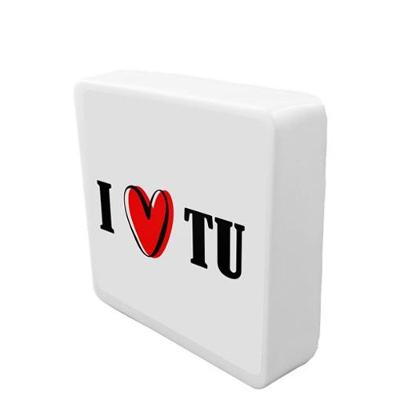 Mini Luminária Box I Love Tu USB com Luz Difusa Bivolt para Decoração 11,5CM