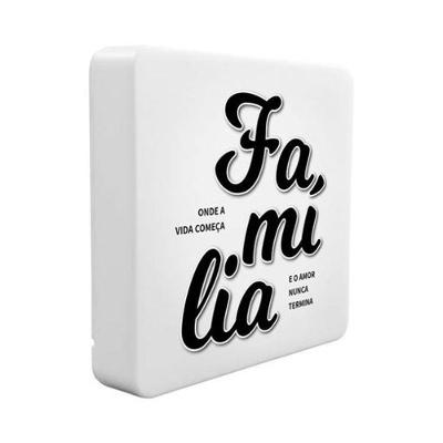 Luminária Box Slim Família Usb com Luz Difusa e Alimentação USB Bivolt