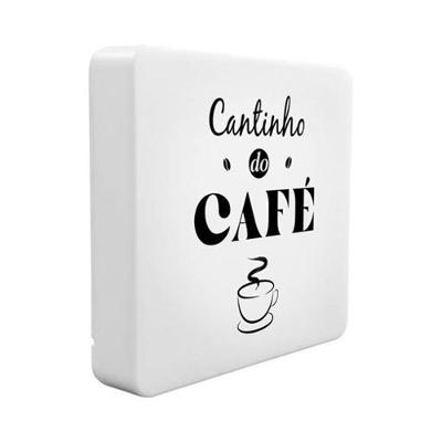 Luminária Box Slim Cantinho do Café com Luz Difusa e Alimentação USB Bivolt