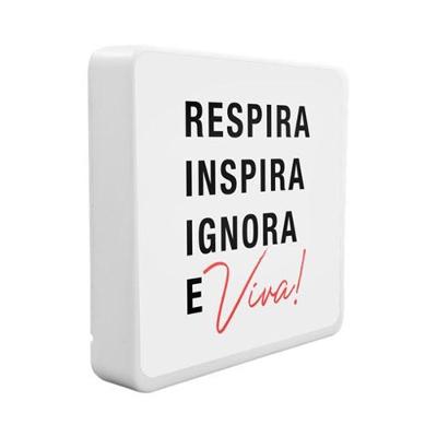 Luminária Box Slim Respira Ignora e Viva Usb com Luz Difusa e Alimentação USB Bivolt